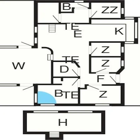 Five-bedroom In Lokken 6 *